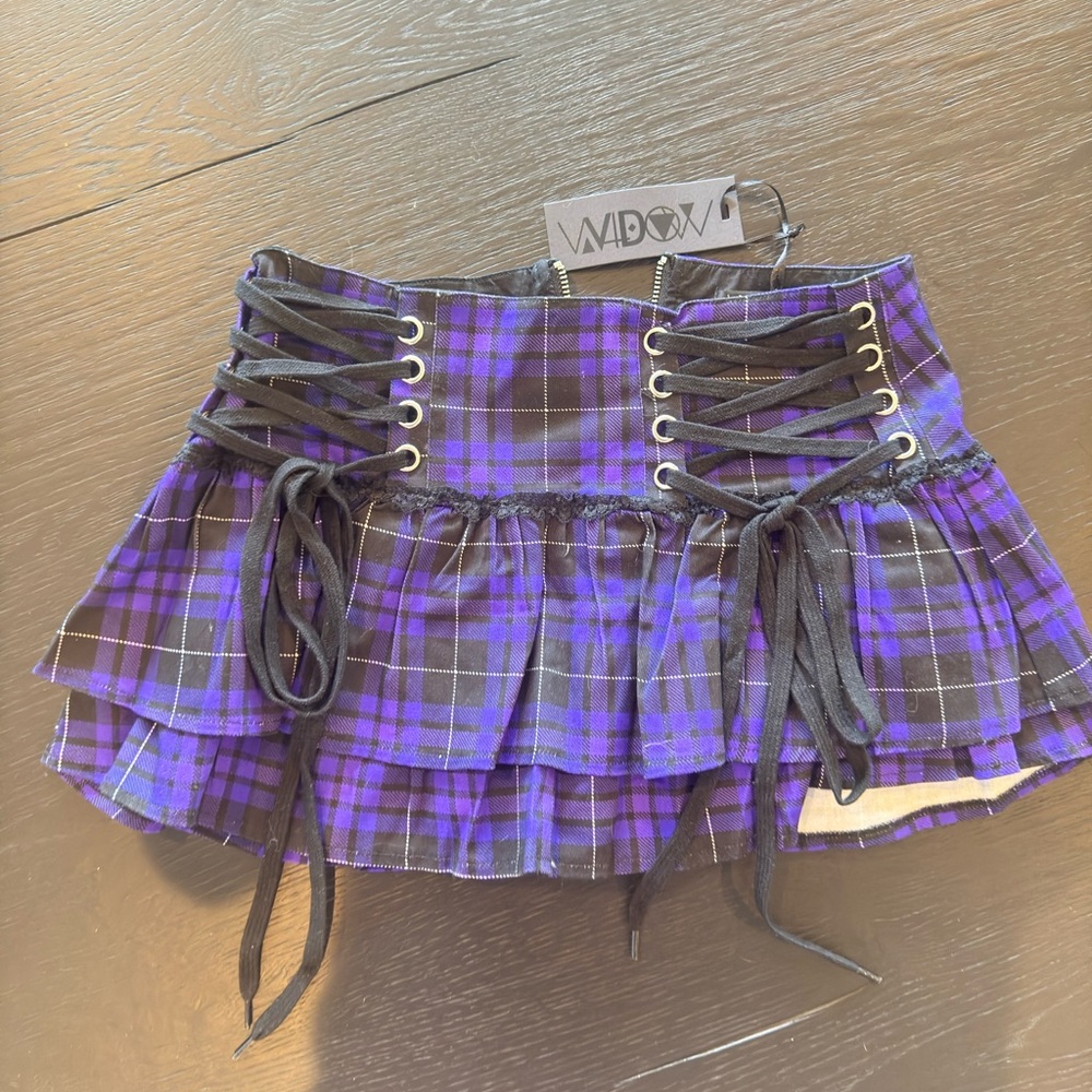 Dolls Kill - Purple Plaid Mini Skirt